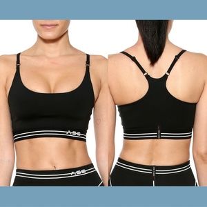 NEW $85 Adam Selman Sport Core Sports‎ Bra in Black/White [SZ XL ]